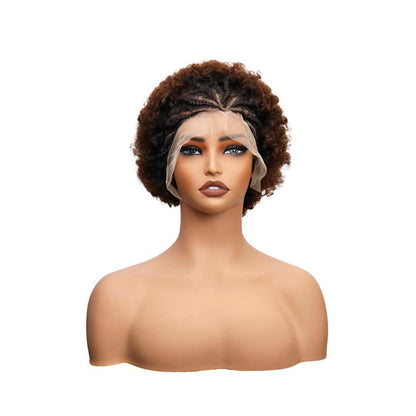 #65 13x4 Lace Pixie Afro Curly Human Hair Wig 8 Inches