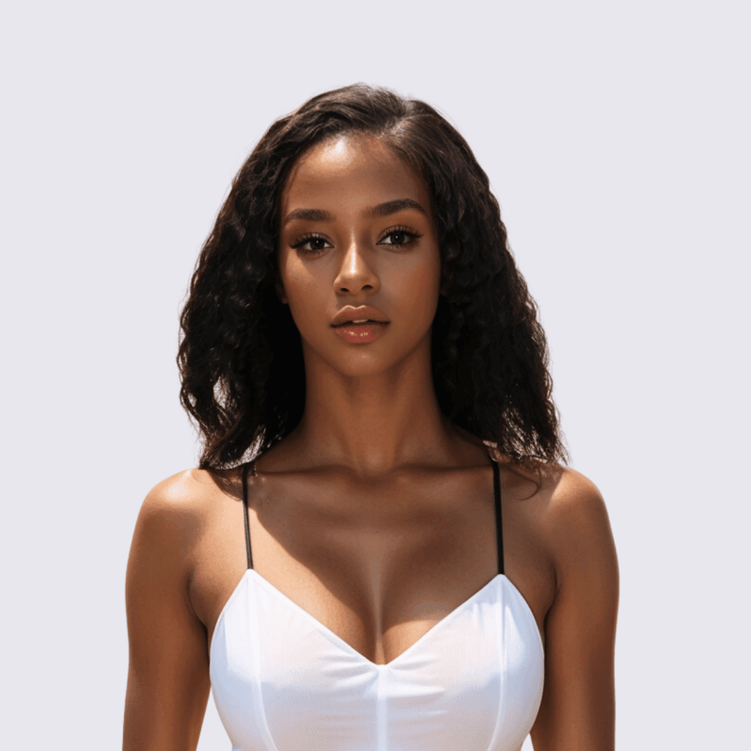#72 5x5 Lace Kinky Curly Black Human Hair Wig