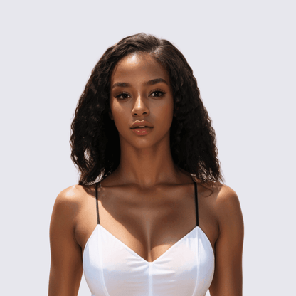 #72 5x5 Lace Kinky Curly Black Human Hair Wig