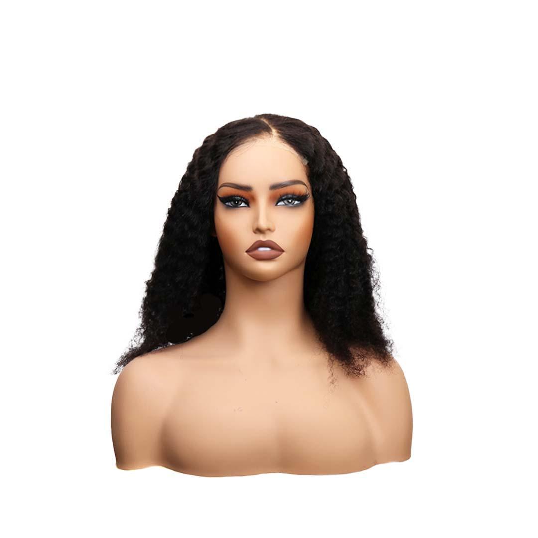#72 5x5 Lace Kinky Curly Black Human Hair Wig