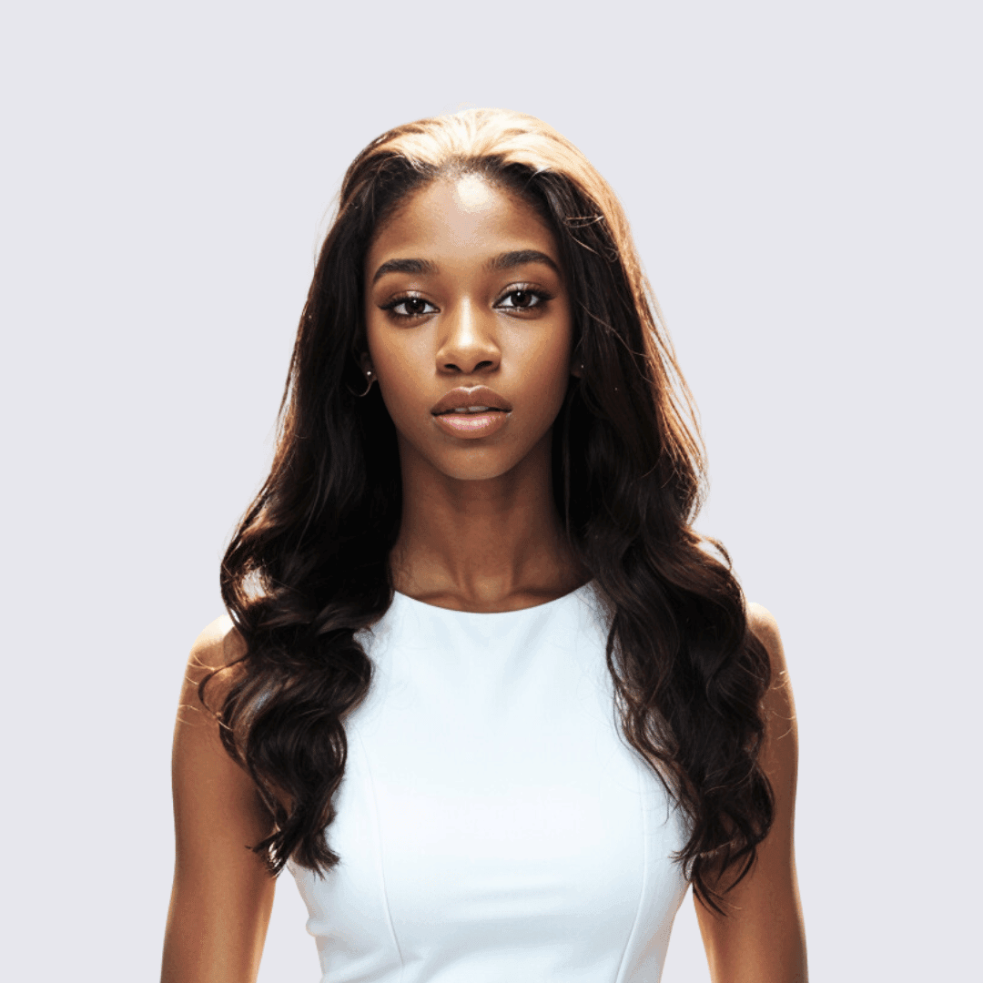 #76 13x4 Lace Body Wave Blonde Black Highlight Human Hair Wig