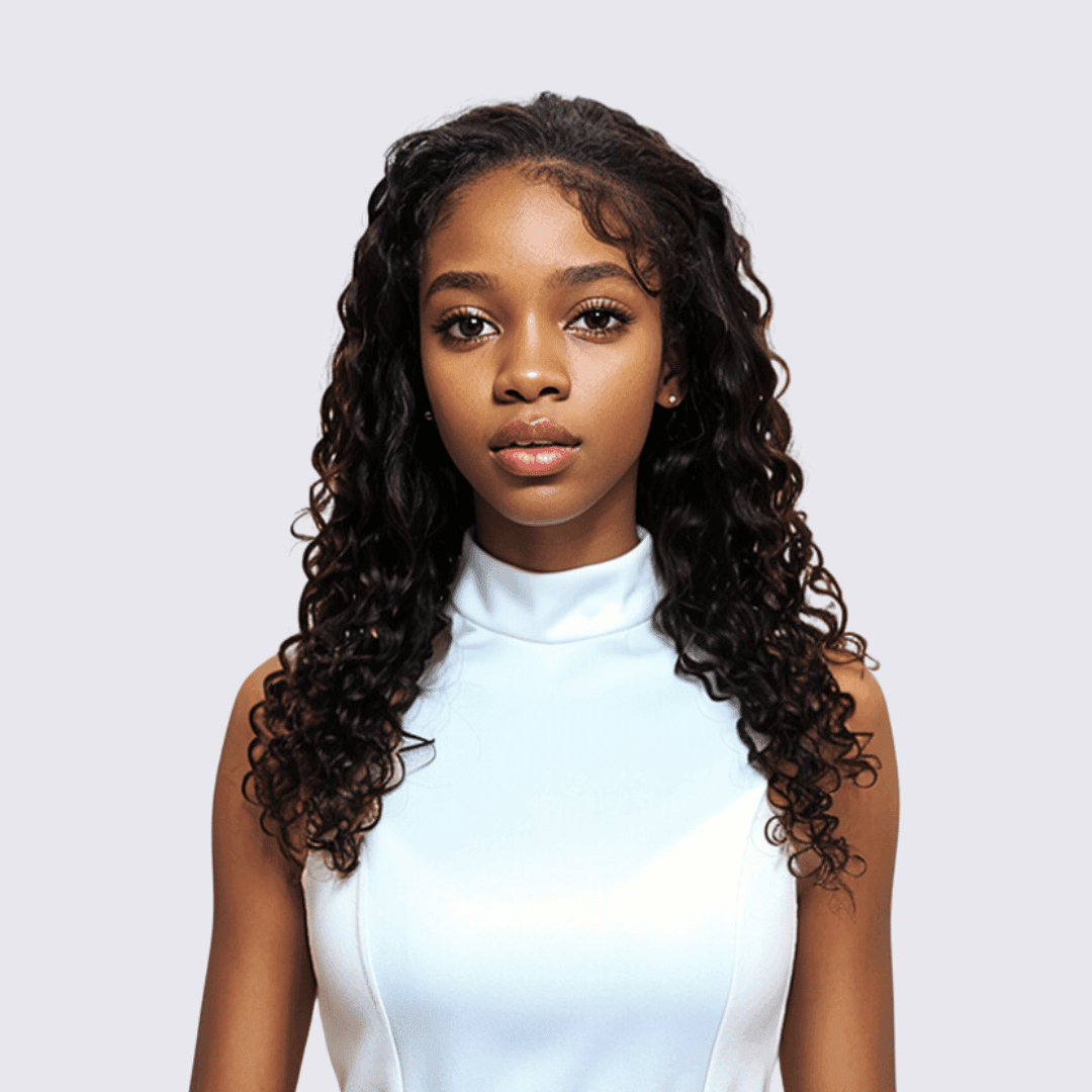 #78 13x6 Lace 150% Pixie Curly Black Human Hair Wig