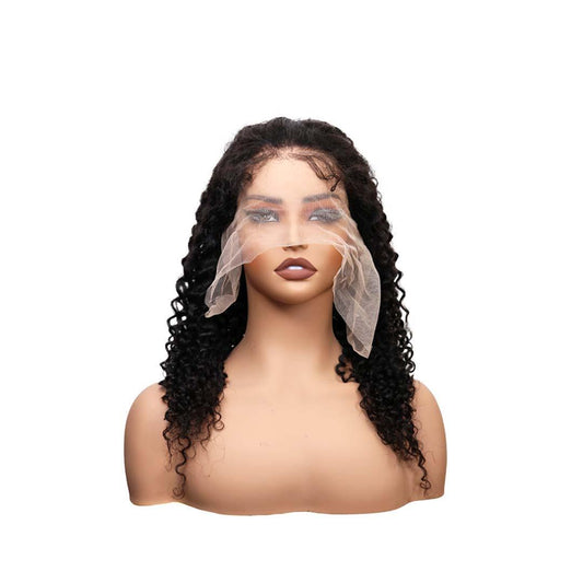 #82 13x6 Lace Pineapple Curly Black Human Hair Wig