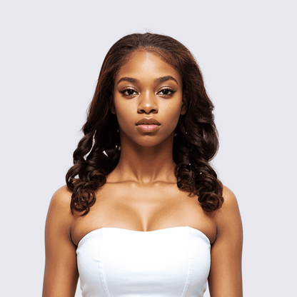 #83 5x5 Lace Werego Loose Wave Brown Human Hair Wig