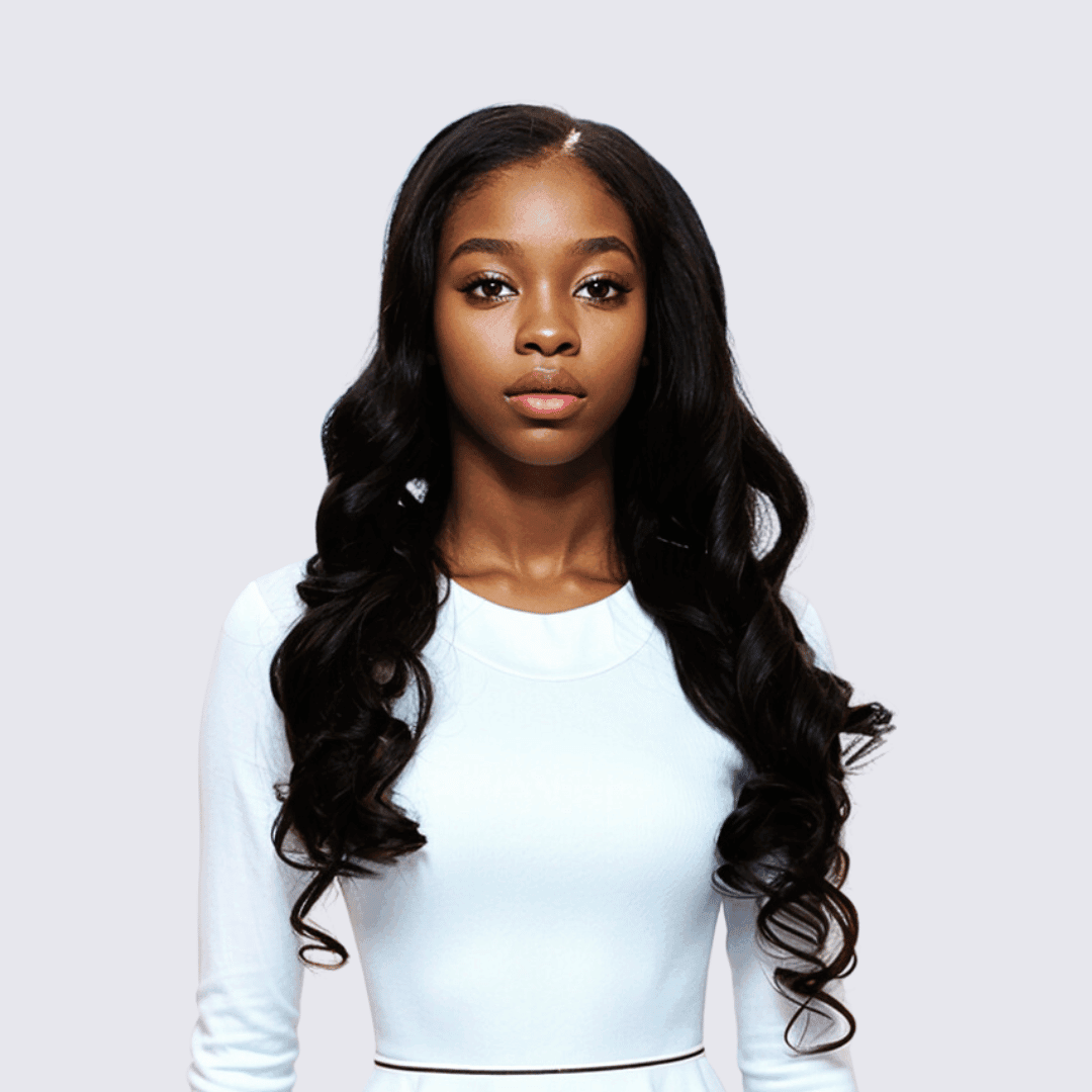#85 7x6 Lace Body Wave Black Human Hair Wig