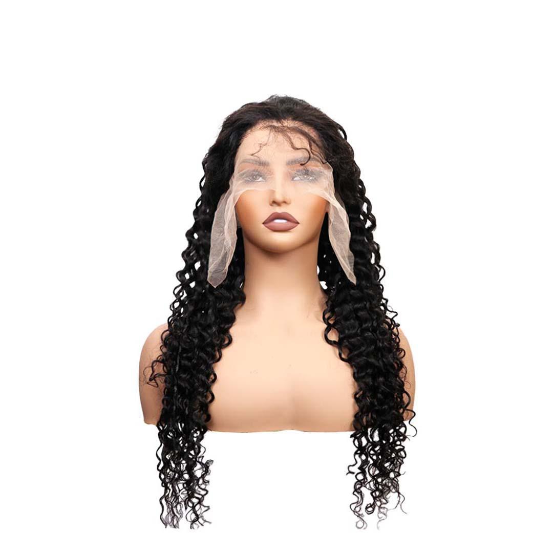 #78 13x6 Lace 150% Pixie Curly Black Human Hair Wig