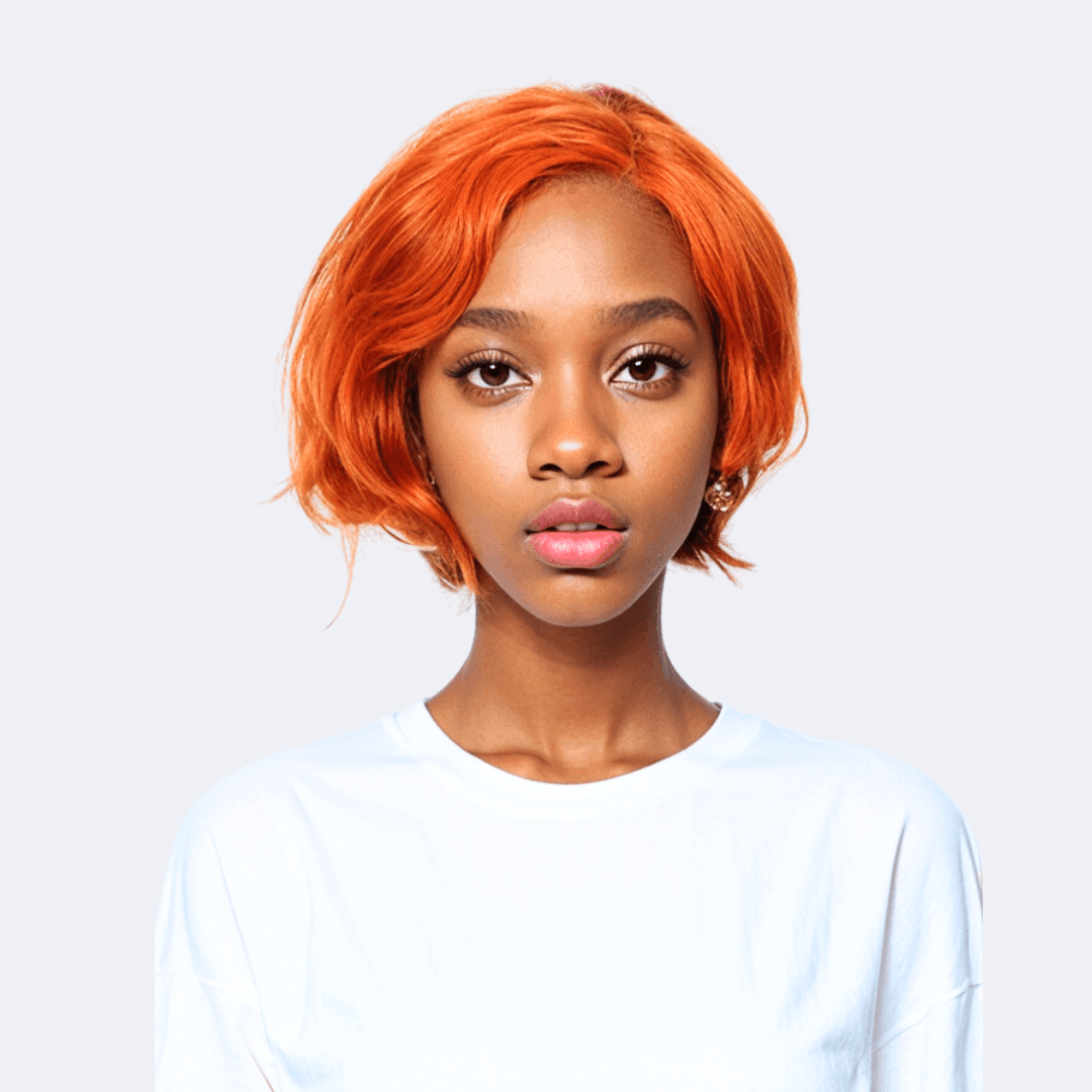 12 4x4 Lace Bob Ginger Human Hair Wig 8 Inches I RoseTask South Africa