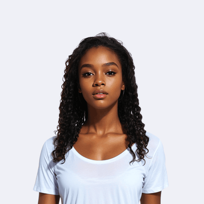 #28 13x4 Lace Kinky Curly Black Human Hair Wig 18 Inches - RoseTask