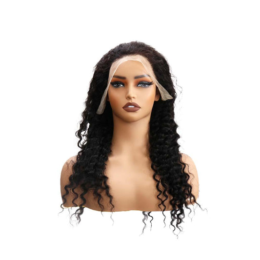#38 13x4 Lace Kinky Wave Black Human Hair Wig 22 Inches