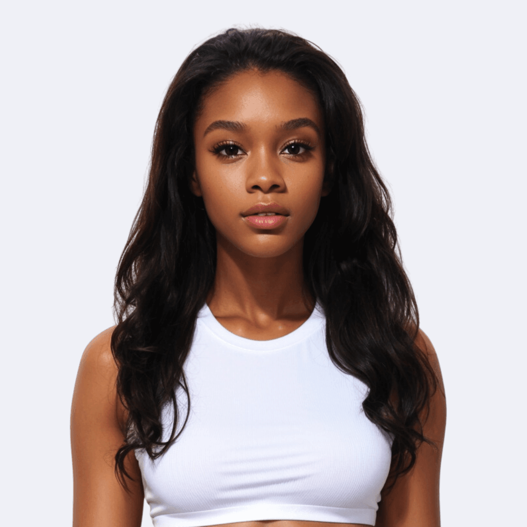 #39 13x4 Lace Water Wave Black Human Hair Wig 22 Inches - RoseTask