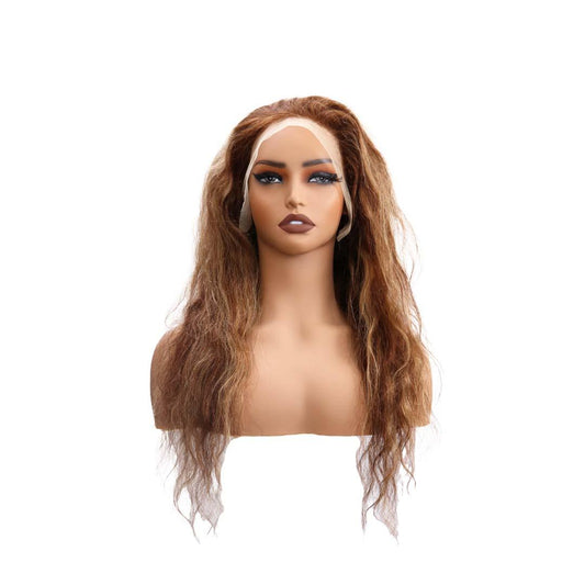 #40 13x4 Lace Water Wave Highlight Blonde Human Hair Wig 22 Inches