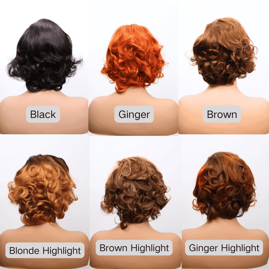 #59 13x4 Lace Pixie Wave Human Hair Wig 8 Inches
